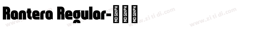 Rantera Regular字体转换